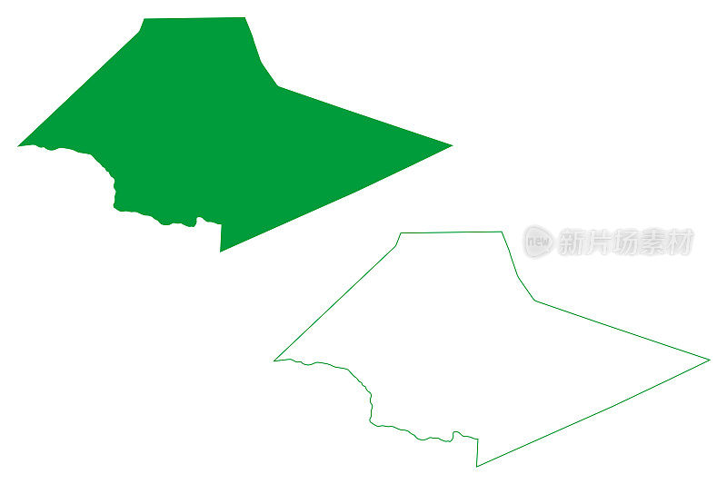 乌鲁布雷塔马市(Ceará state, municipality of Brazil, Federative Republic of Brazil)地图矢量插图，涂鸦乌鲁布雷塔马地图